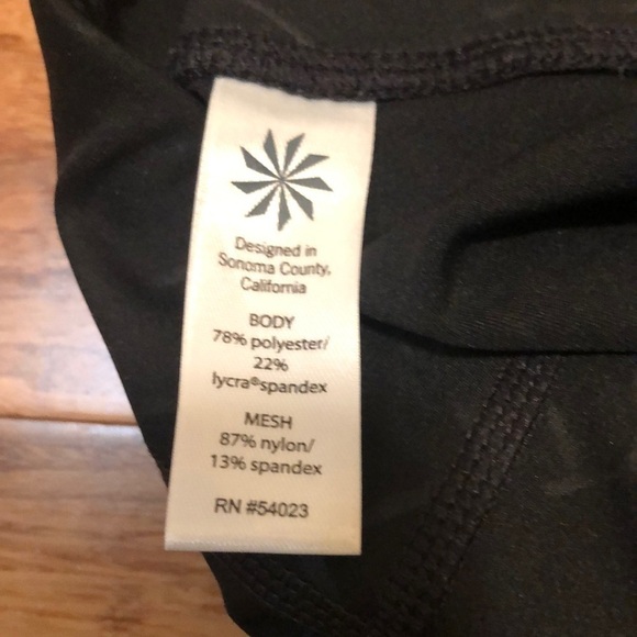 Like New! Athleta black gray crop tights mesh. XS - Picture 12 of 13